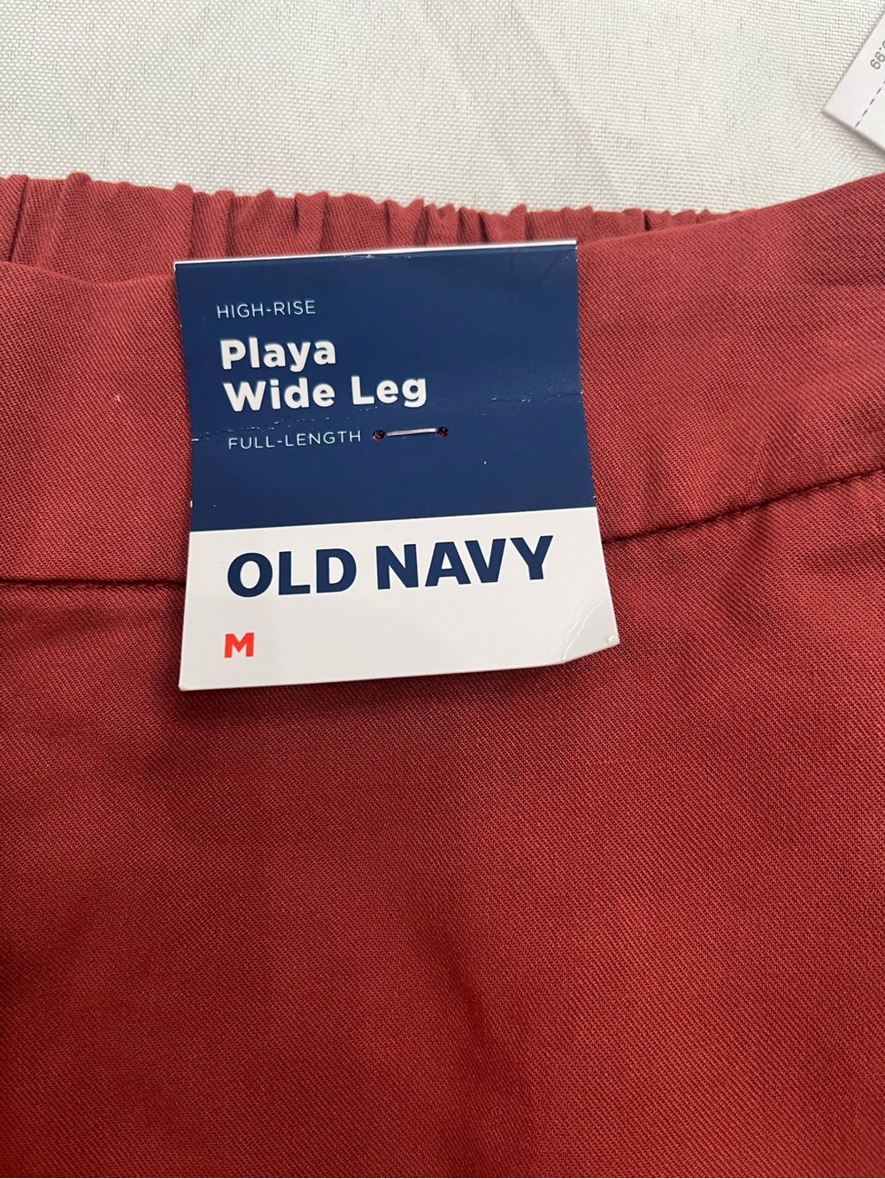 NWT Old Navy Wide-Leg Playa Pants in Cherry Birch (Clay Red) Size Medium - Picture 6 of 11